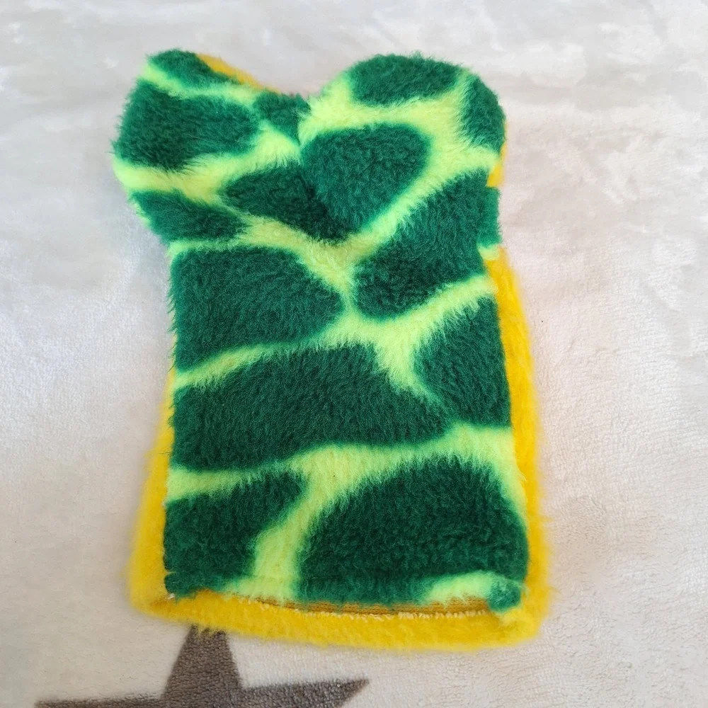 Vintage Hand Puppet Toys Plush Green Yellow‎ Frog 8